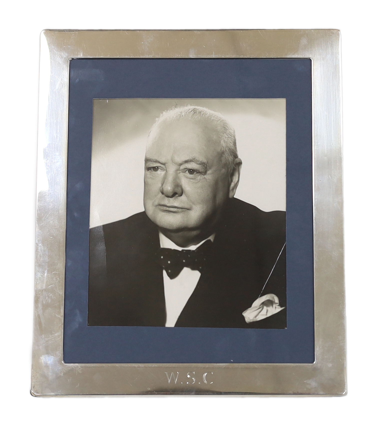 Churchill, Winston S. (1874-1965) - Sir Winston Churchill studio photograph, an original black and white print, circa 1951